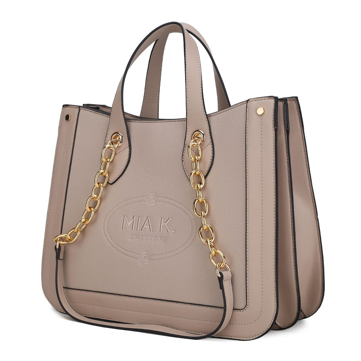 MKF Collection Stella Vegan Leather Womens Handbag Double Compartment Oversize Tote by Mia K. Image 12