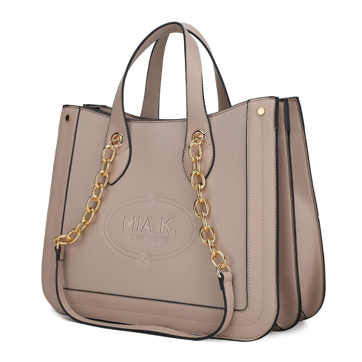 MKF Collection Stella Vegan Leather Womens Handbag Double Compartment Oversize Tote by Mia K. Image 1