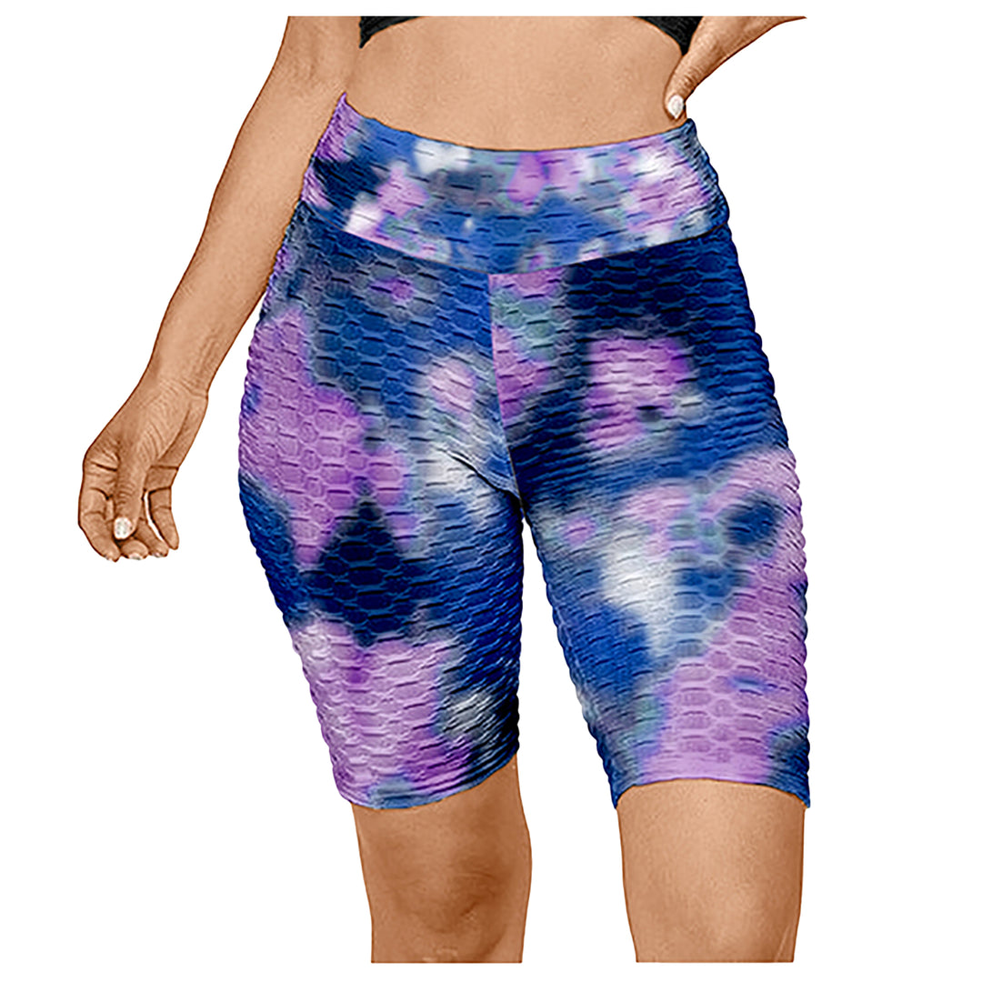 Womens High Waisted Yoga Biker Shorts Multi-Pack Tummy Control Moisture Wicking Image 8