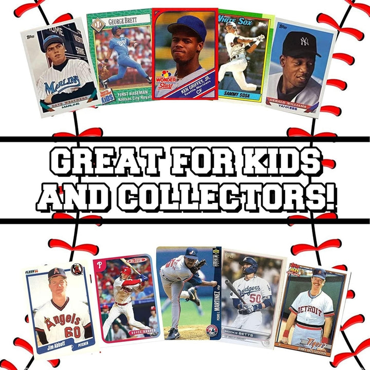 Baseball Trading Collector Cards 100ct Assorted Players Superstars TCG Box Set Mighty Mojo Image 3