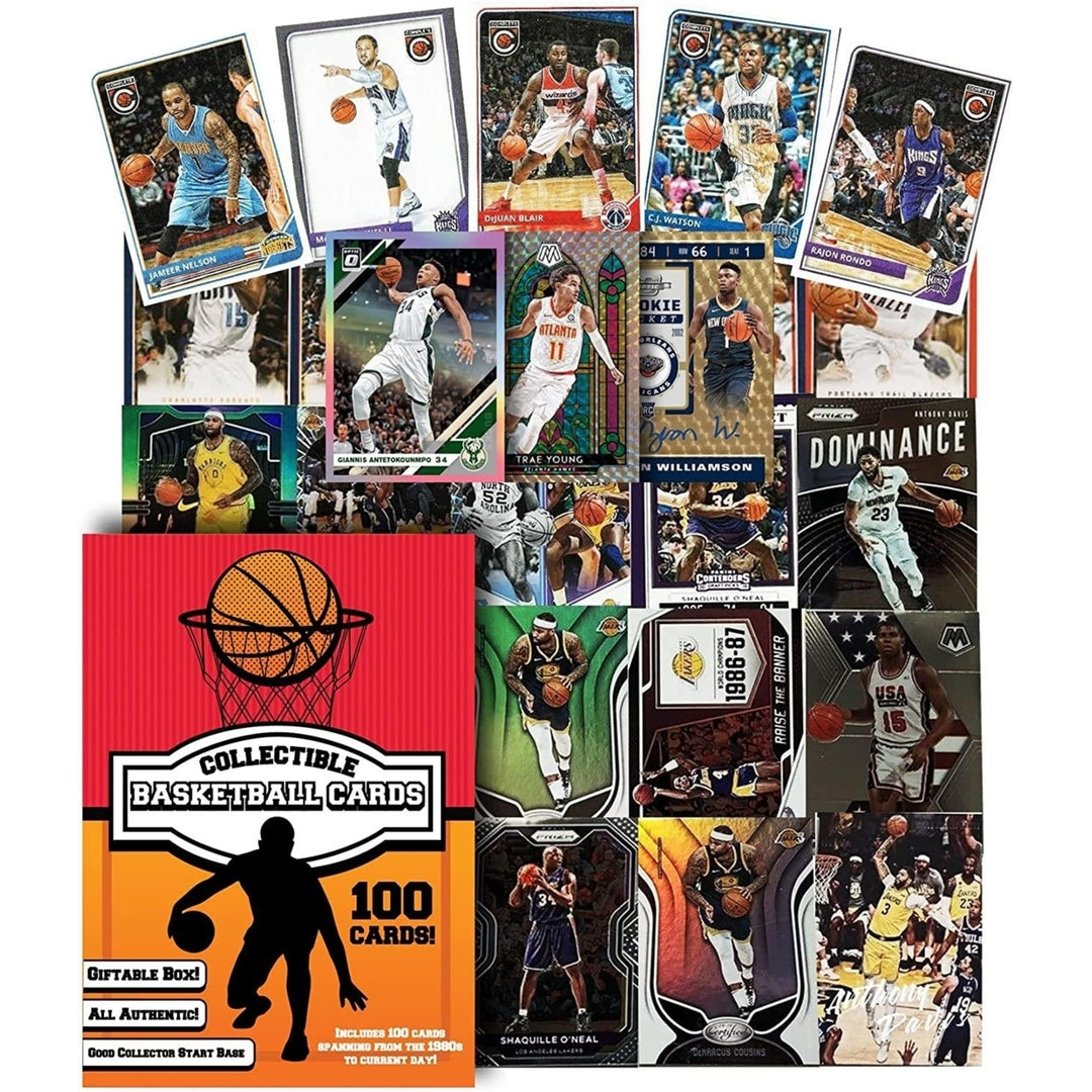 Basketball Trading Collector Cards 100ct Assorted Players Box Set Mighty Mojo Image 1