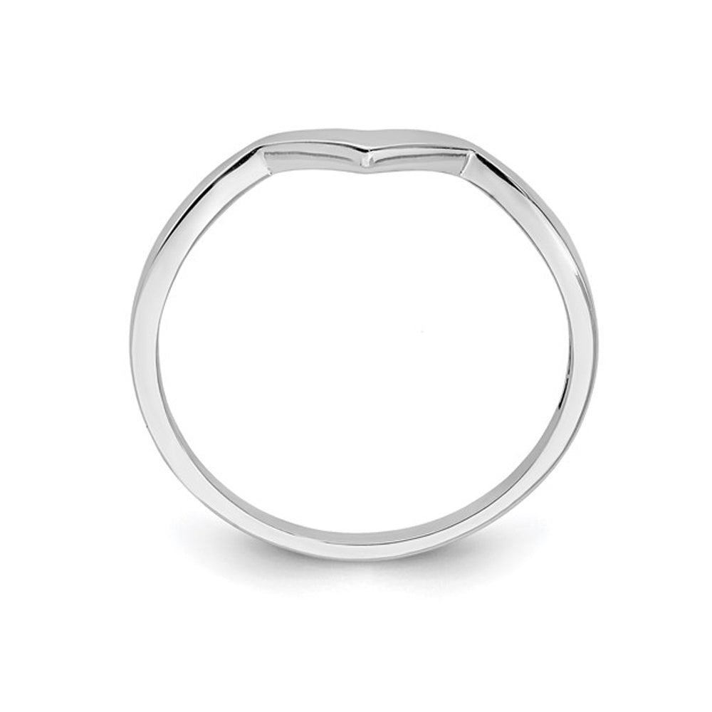 14K White Gold Wedding Band Ring Image 3