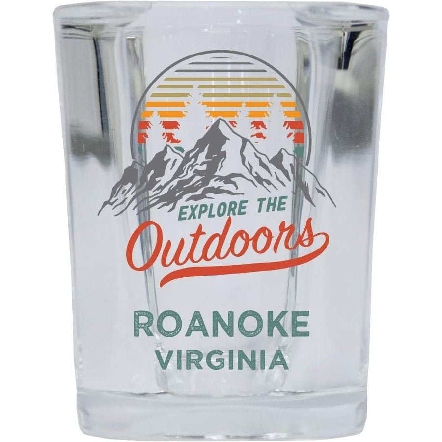 Roanoke Virginia Shot Glass Explore the Outdoors Design Image 1
