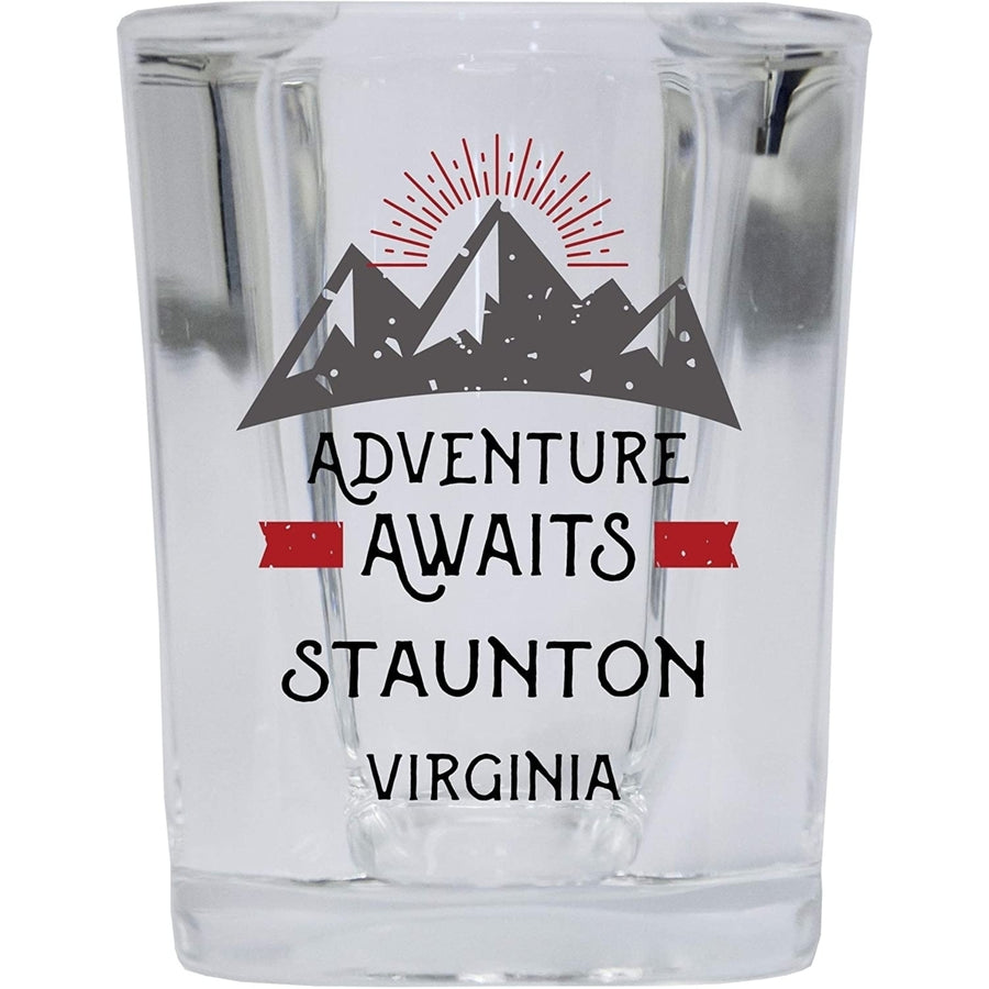 Staunton Virginia Shot Glass Adventure Awaits Design Image 1