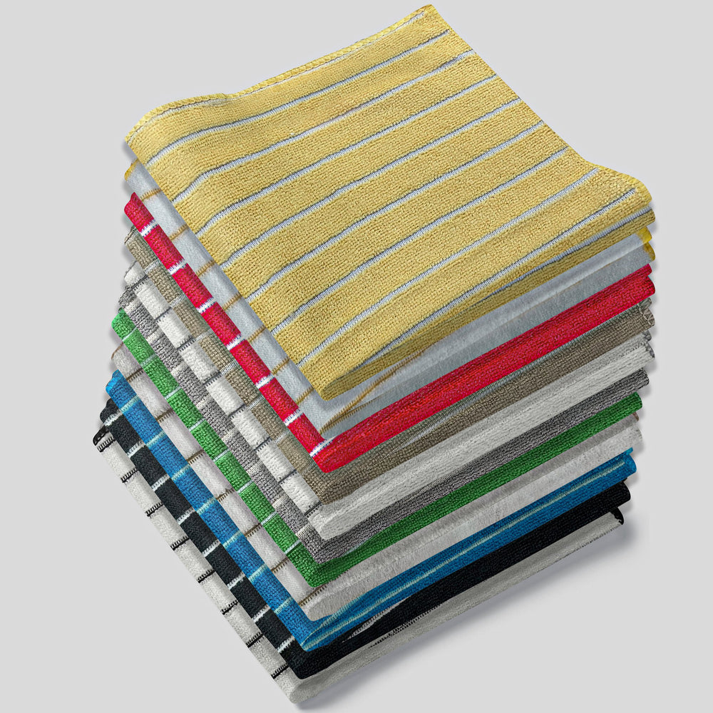 12-Pack Absorbent and Super Soft Microfiber Dish Cloths Image 2