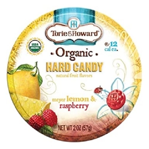 Torie and Howard Organic Hard Candy Meyer Lemon and Raspberry Image 1