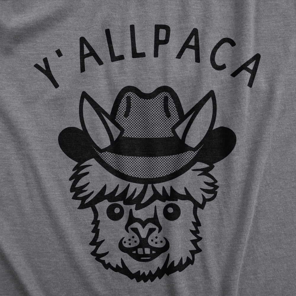 Mens Yallpaca T Shirt Funny Sarcastic Alpaca Joke Graphic Novelty Tee For Guys Image 2