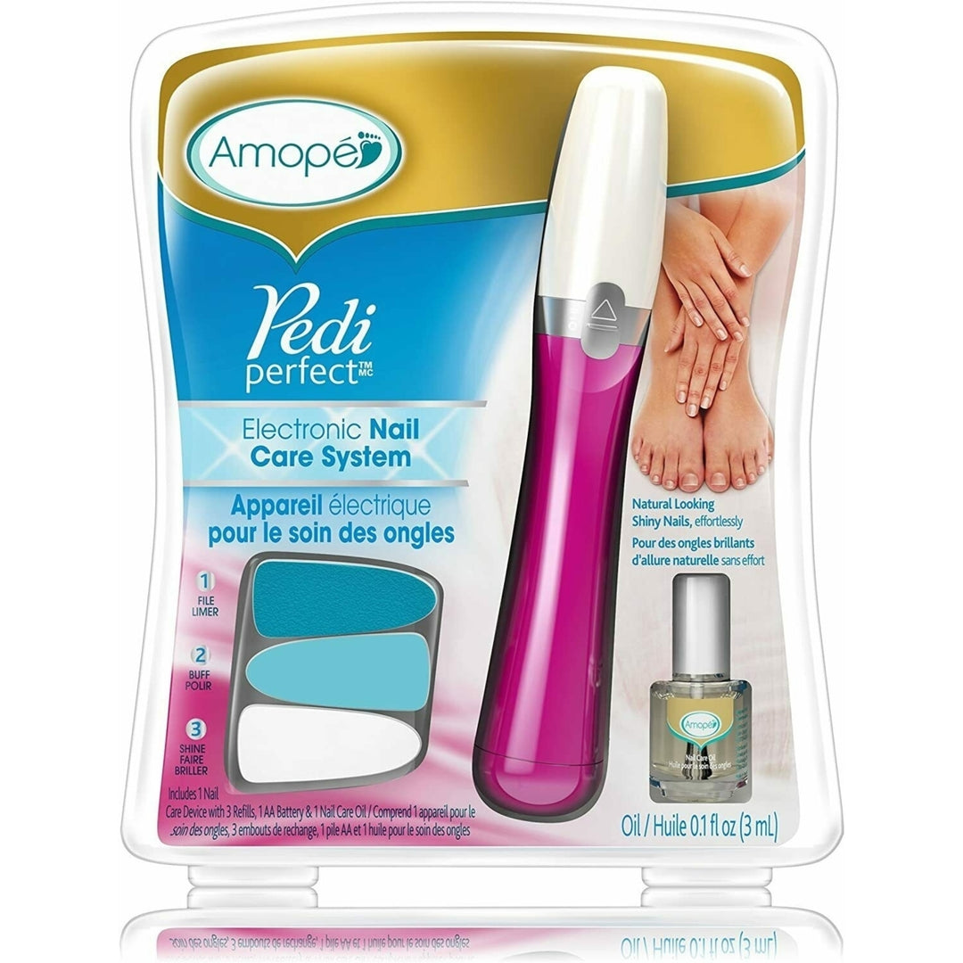 Amope Pedi Perfect Electronic Nail Care System (Pink) Image 3