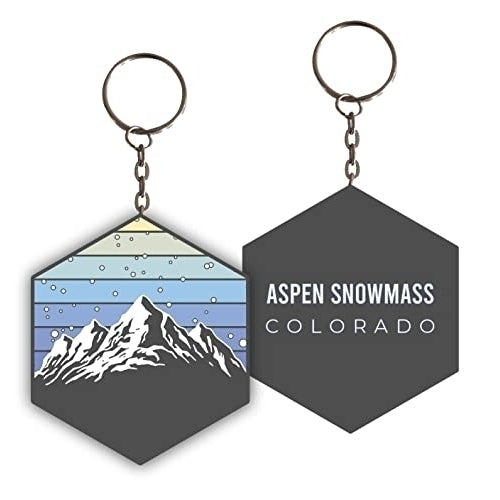 Aspen Snowmass Colorado Ski Snowboard Winter Adventures Metal Keychain Image 1