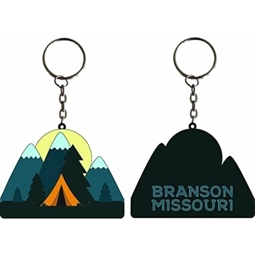 Branson Missouri Souvenir tent Metal Keychain Image 1