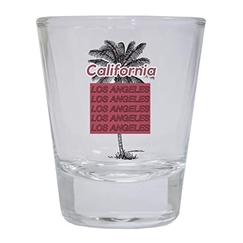 Los Angeles California West Coast Trendy Souvenir Round Shot Glass Image 1