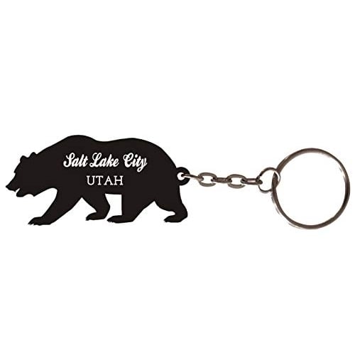 Salt Lake City Utah Souvenir Metal Bear Keychain Image 1