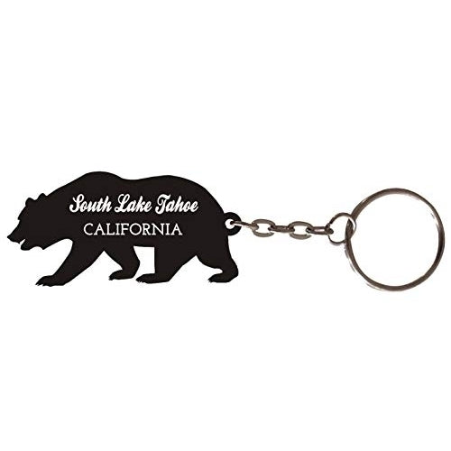 South Lake Tahoe California Souvenir Metal Bear Keychain Image 1