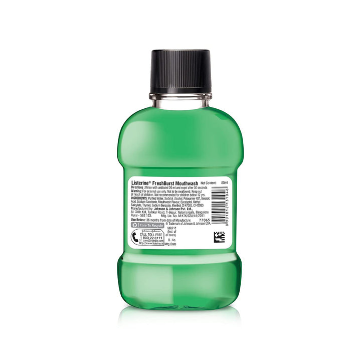 Listerine Fresh Burst Mouthwash (80ml) Image 3