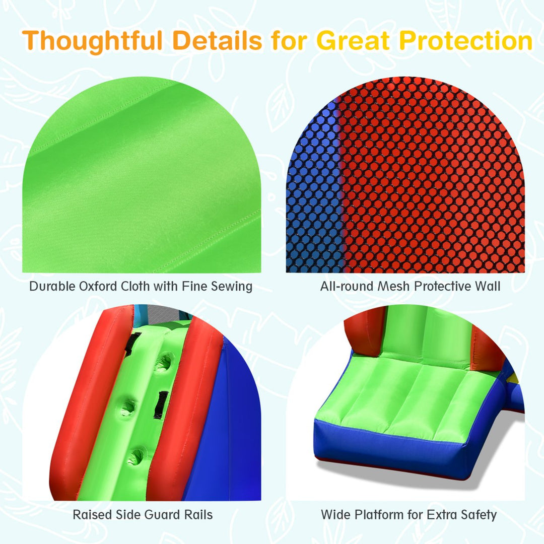 8-in-1 Kids Inflatable Bounce House Bouncy Castle Indoor Outdoor Without Blower Image 4