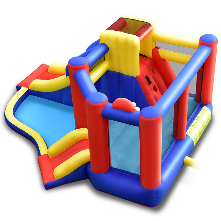 Inflatable Water Slide Bounce House Bouncing Castle w/ 480W Blower Image 10