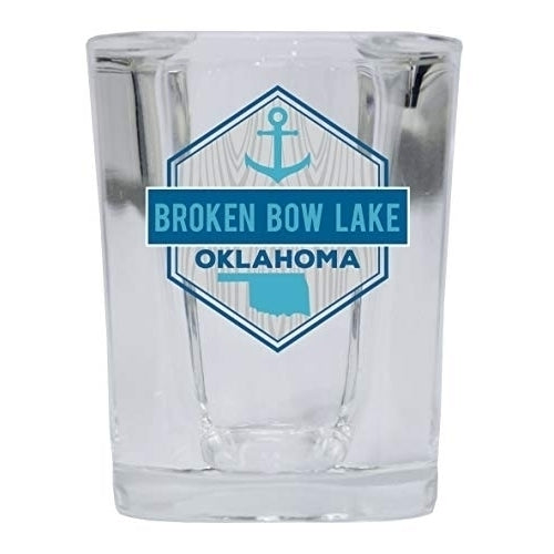 Broken Bow Oklahoma Lake Nautical Resevoir Trendy Souvenir Square Shot Glass Image 1