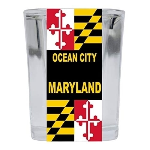 Ocean City Maryland 2 Ounce Square Shot Glass Image 1