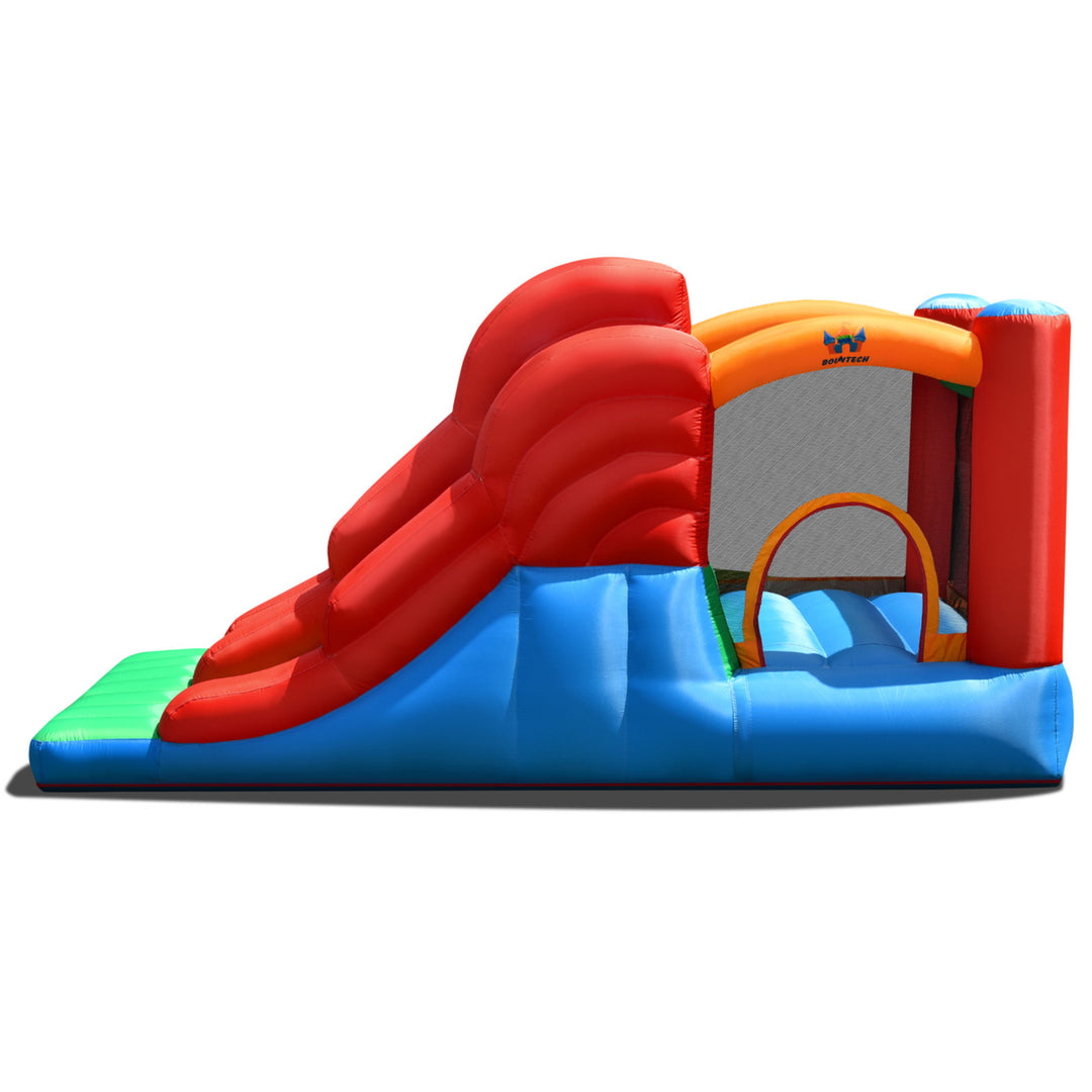 Inflatable Double Slide Bounce House Bouncy Castle w/ 480W Blower Image 9