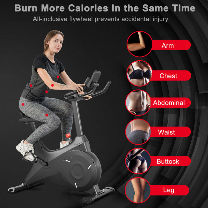 Magnetic Resistance Stationary Bike Exercise Bike Stationary for Home Gym Image 4