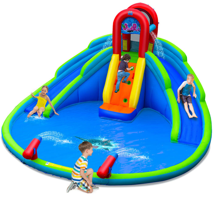 Inflatable Waterslide Wet and Dry Bounce House w/Upgraded Handrail Blower Excluded Image 1