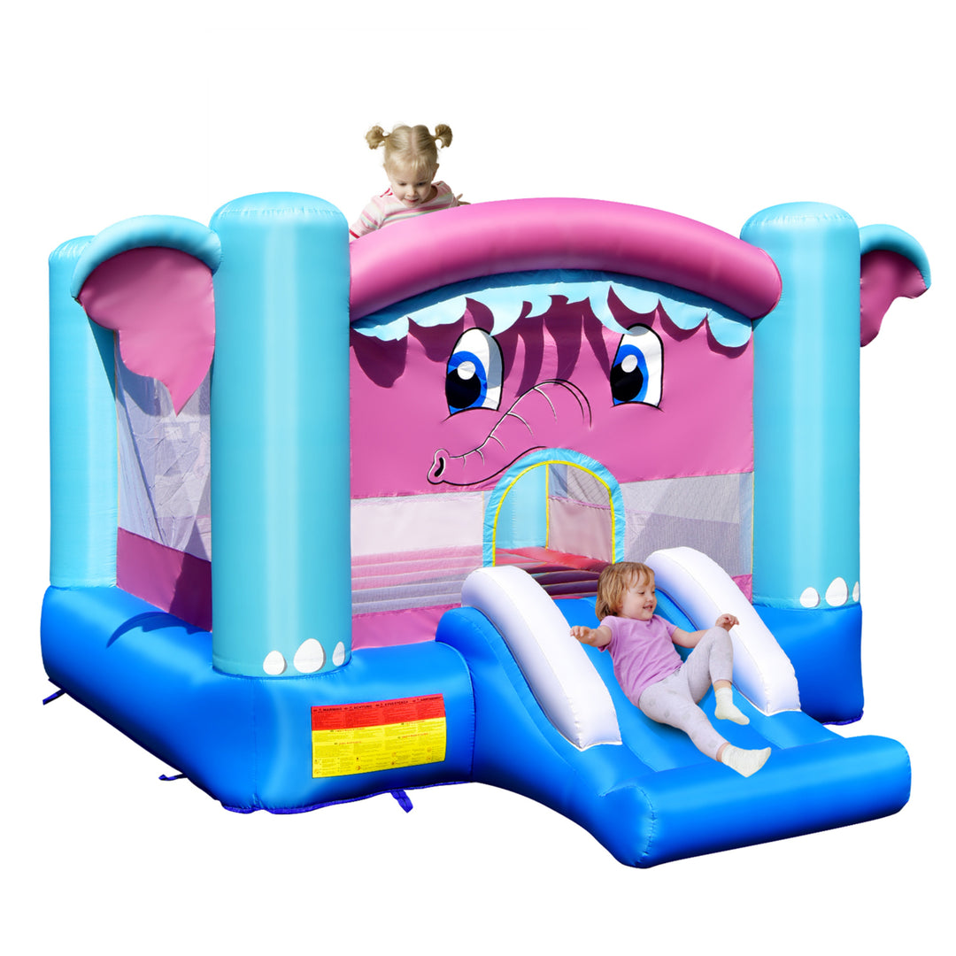 Inflatable Bounce House 3-in-1 Elephant Theme Inflatable Castle without Blower Image 1