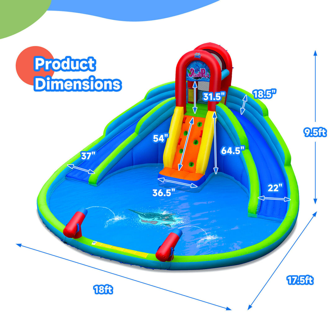 Inflatable Waterslide Wet and Dry Bounce House w/Upgraded Handrail Blower Excluded Image 2