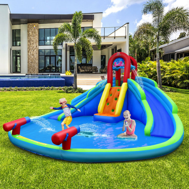 Inflatable Waterslide Wet and Dry Bounce House w/Upgraded Handrail Blower Excluded Image 3