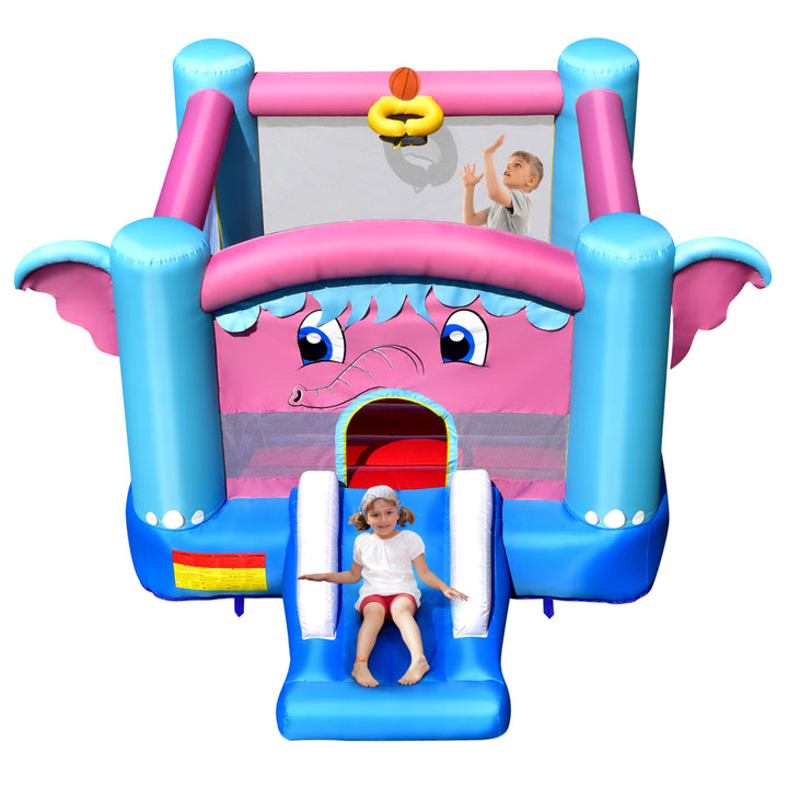 Inflatable Bounce House 3-in-1 Elephant Theme Inflatable Castle without Blower Image 4