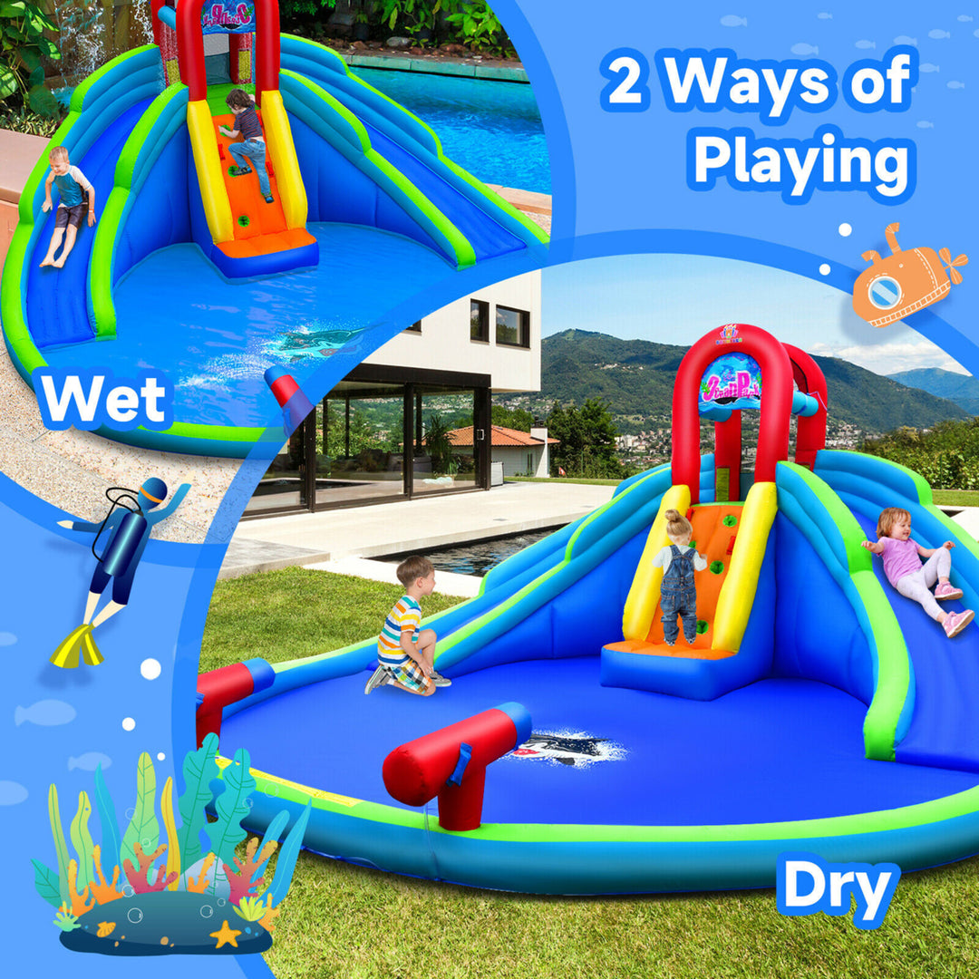 Inflatable Waterslide Wet and Dry Bounce House w/Upgraded Handrail Blower Excluded Image 4