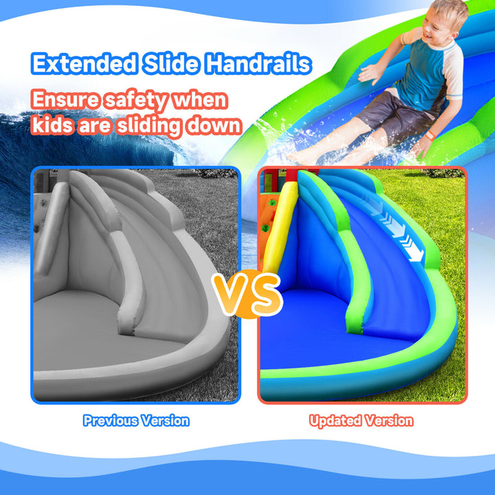 Inflatable Waterslide Wet and Dry Bounce House w/Upgraded Handrail Blower Excluded Image 8