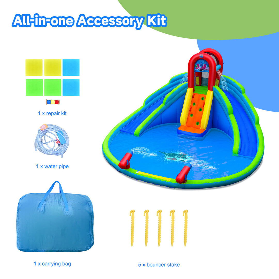 Inflatable Waterslide Wet and Dry Bounce House w/Upgraded Handrail Blower Excluded Image 10