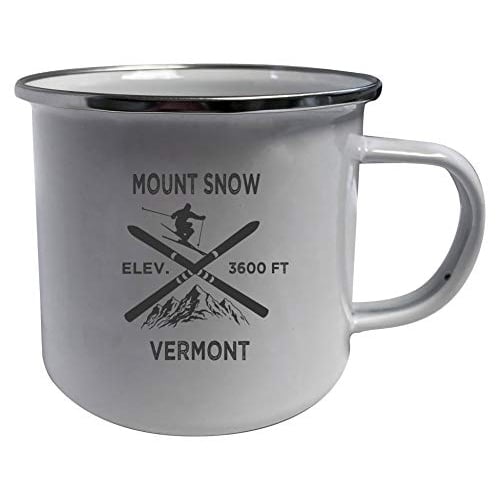 Mount Snow Vermont Ski Adventures White Tin Camper Coffee Mug 2-Pack Image 1