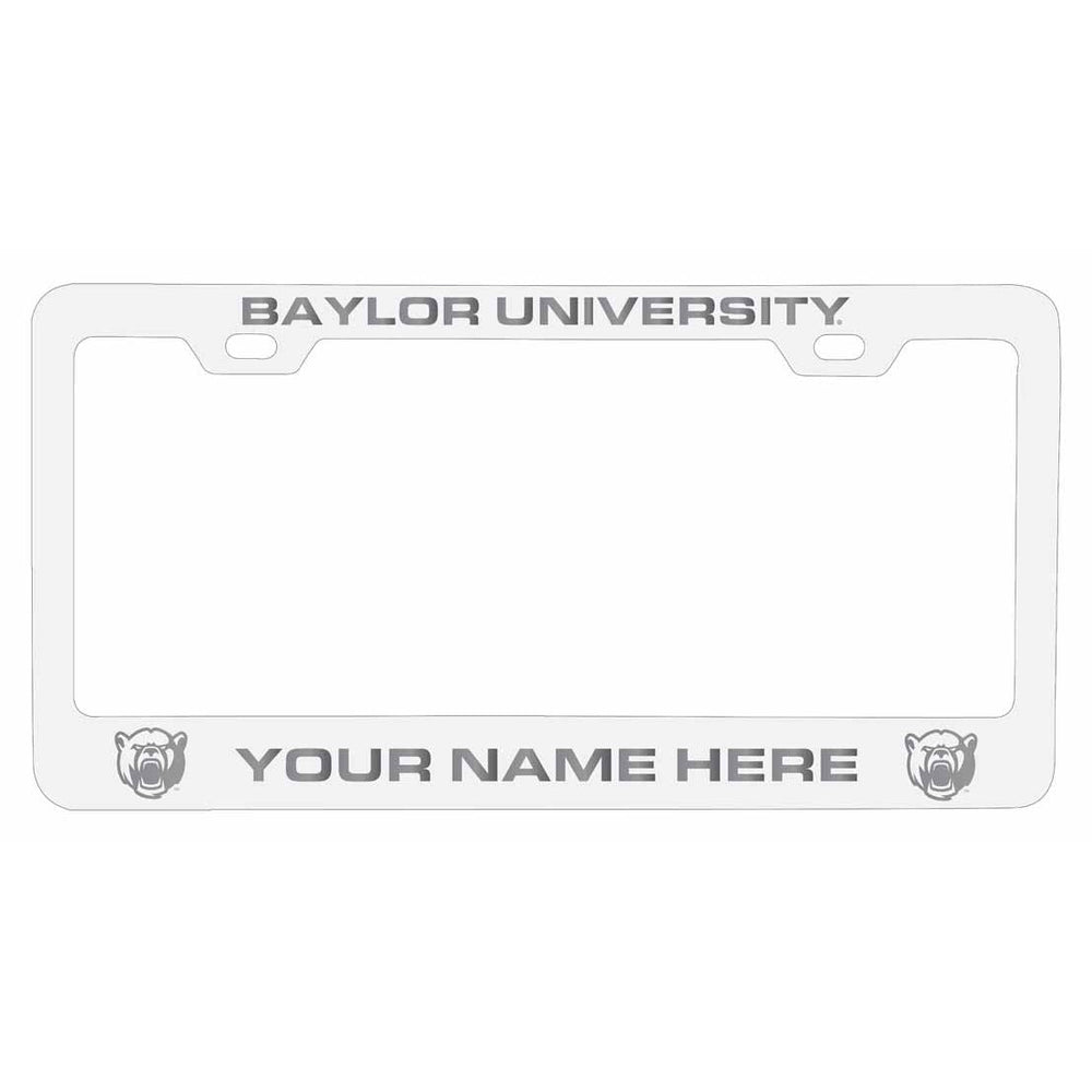 Customizable Baylor Bears NCAA Laser-Engraved Metal License Plate Frame - Personalized Car Accessory Image 2