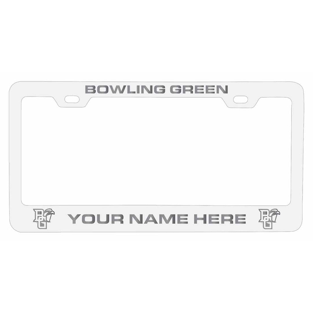 Collegiate Custom Bowling Green Falcons Metal License Plate Frame with Engraved Name Image 2