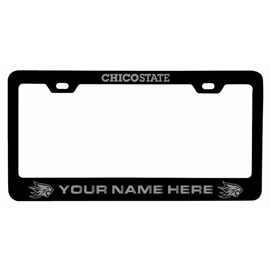 Customizable California State University Chico NCAA Laser-Engraved Metal License Plate Frame - Personalized Car Image 1