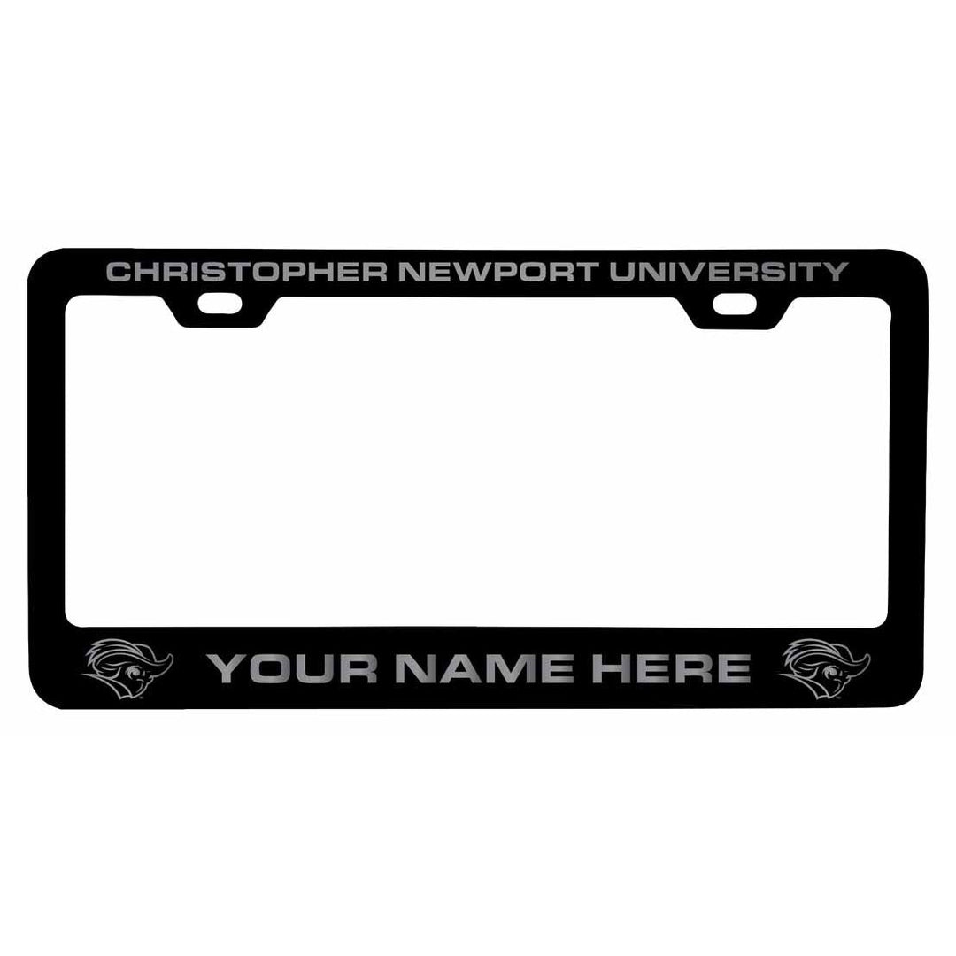 Customizable Christopher Newport Captains NCAA Laser-Engraved Metal License Plate Frame - Personalized Car Accessory Image 1