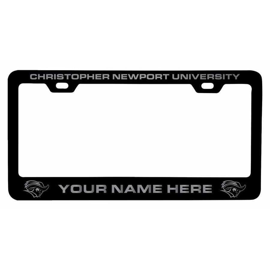 Customizable Christopher Newport Captains NCAA Laser-Engraved Metal License Plate Frame - Personalized Car Accessory Image 1