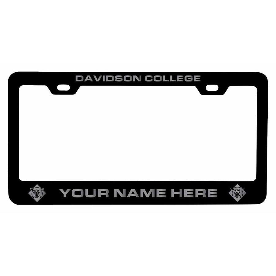 Customizable Davidson College NCAA Laser-Engraved Metal License Plate Frame - Personalized Car Accessory Image 1