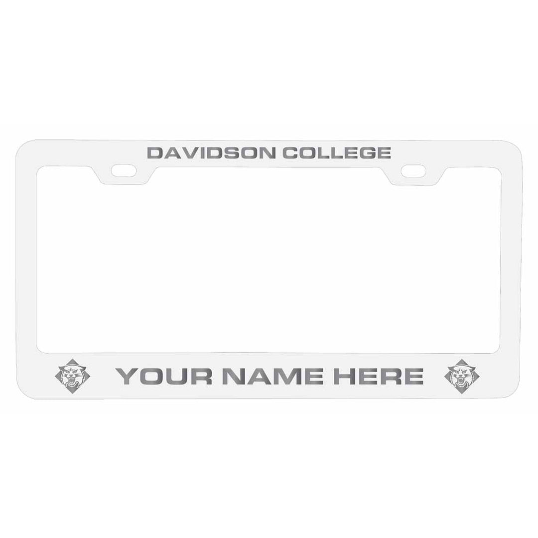 Customizable Davidson College NCAA Laser-Engraved Metal License Plate Frame - Personalized Car Accessory Image 2