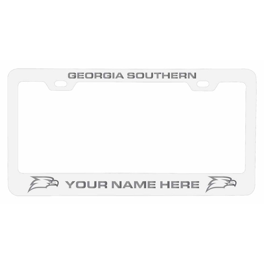 Collegiate Custom Georgia Southern Eagles Metal License Plate Frame with Engraved Name Image 2