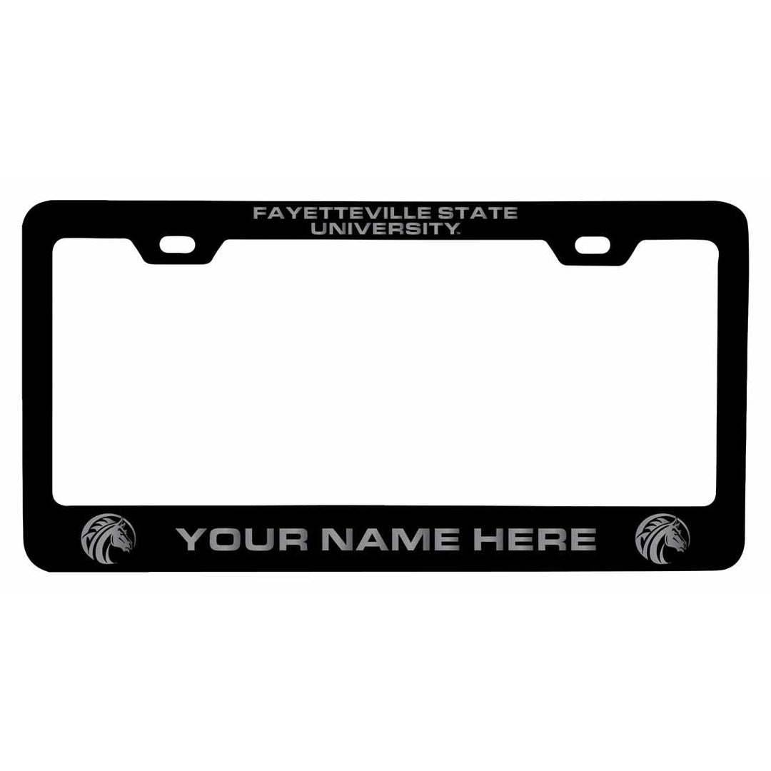 Collegiate Custom Fayetteville State University Metal License Plate Frame with Engraved Name Image 1