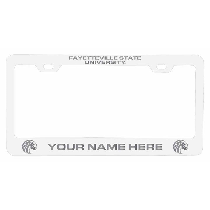 Collegiate Custom Fayetteville State University Metal License Plate Frame with Engraved Name Image 2