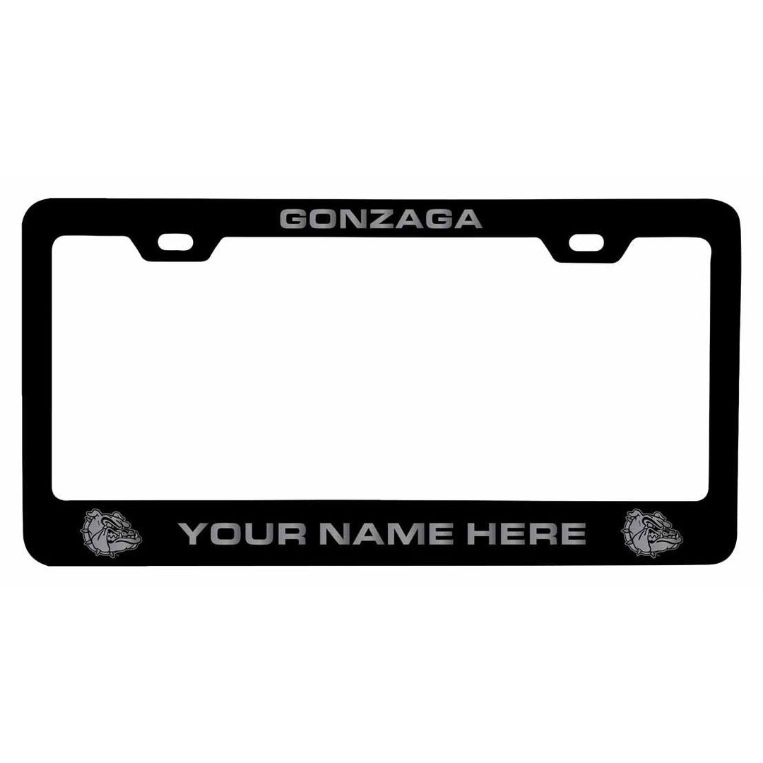 Customizable Gonzaga Bulldogs NCAA Laser-Engraved Metal License Plate Frame - Personalized Car Accessory Image 1