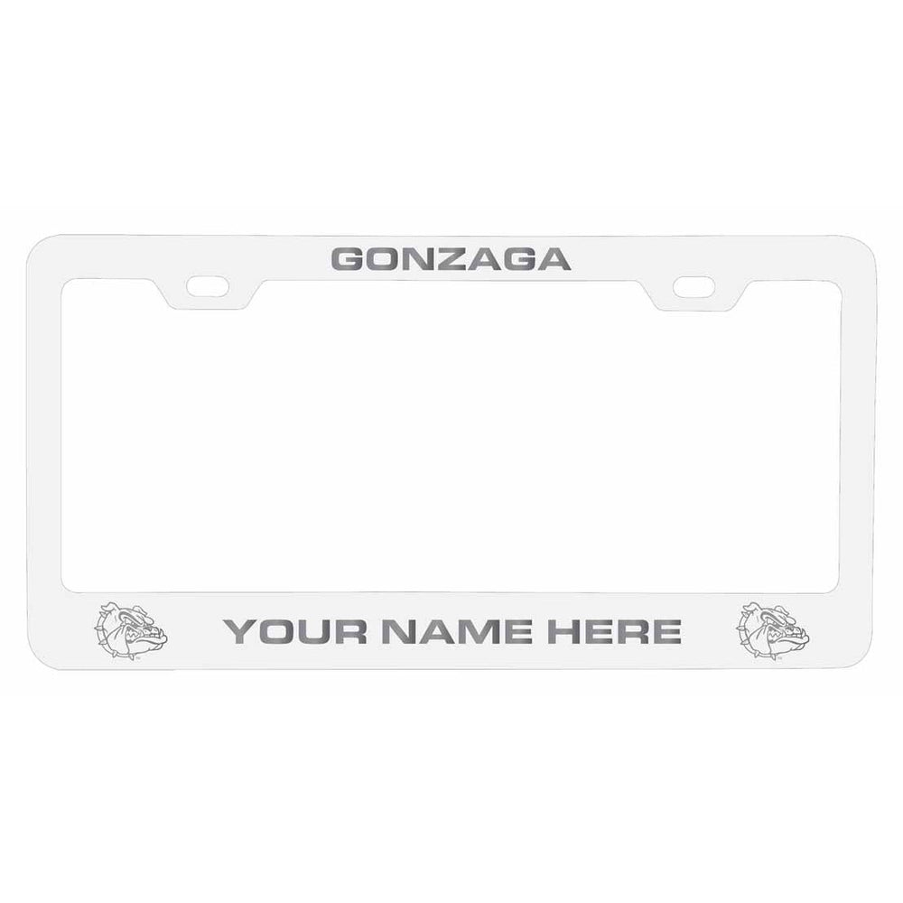 Customizable Gonzaga Bulldogs NCAA Laser-Engraved Metal License Plate Frame - Personalized Car Accessory Image 2