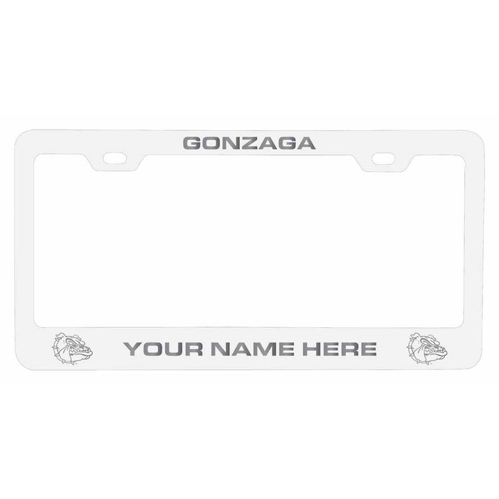 Customizable Gonzaga Bulldogs NCAA Laser-Engraved Metal License Plate Frame - Personalized Car Accessory Image 2