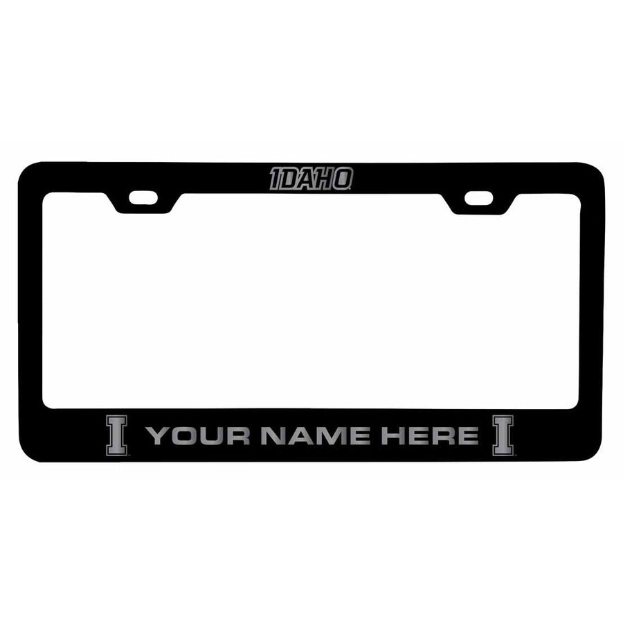 Customizable Idaho Vandals NCAA Laser-Engraved Metal License Plate Frame - Personalized Car Accessory Image 1