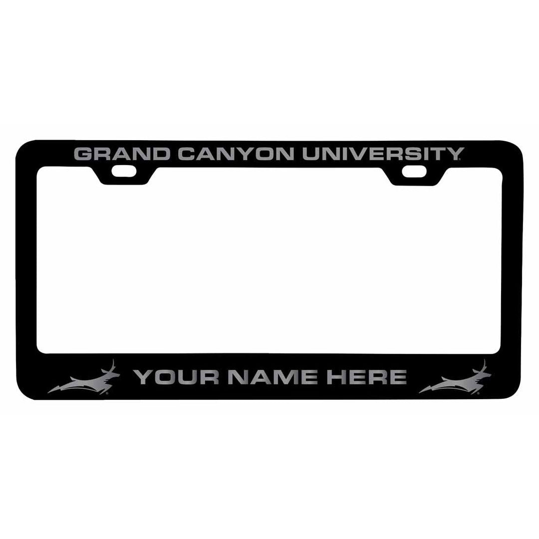 Customizable Grand Canyon University Lopes NCAA Laser-Engraved Metal License Plate Frame - Personalized Car Accessory Image 1