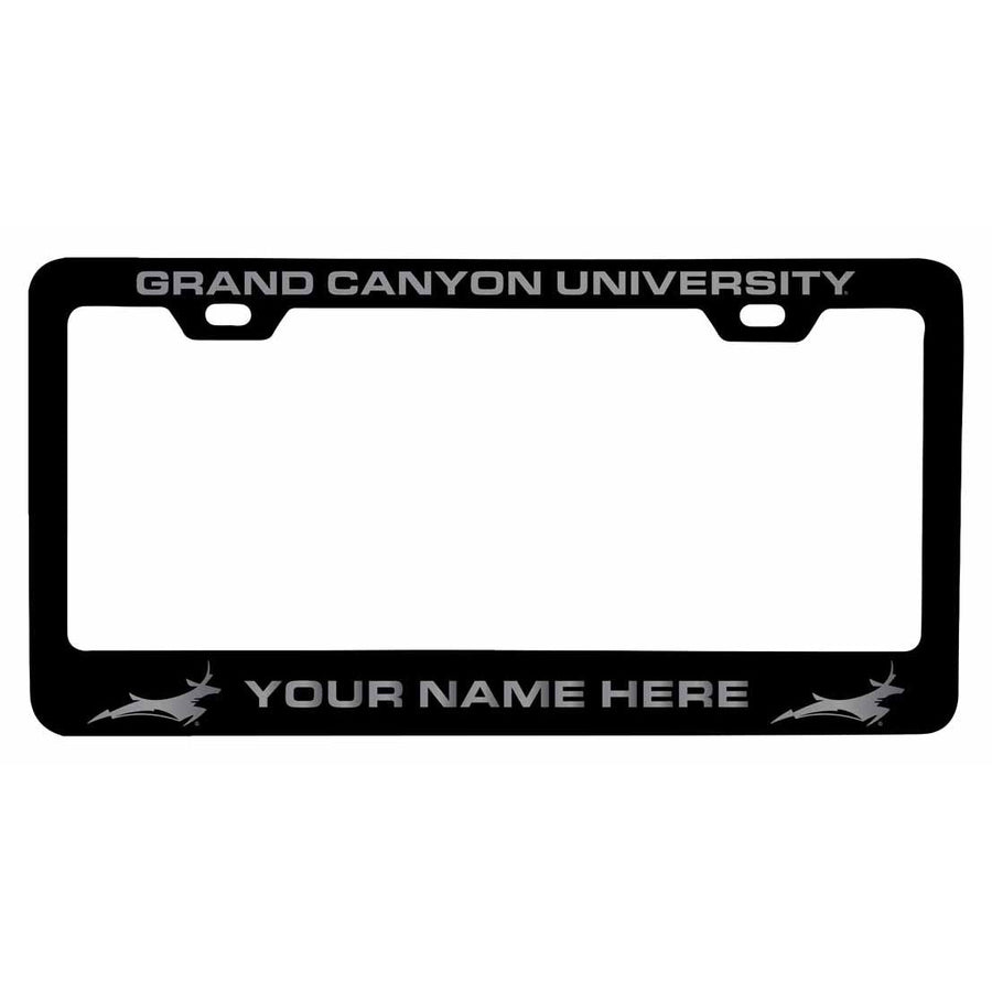 Customizable Grand Canyon University Lopes NCAA Laser-Engraved Metal License Plate Frame - Personalized Car Accessory Image 1