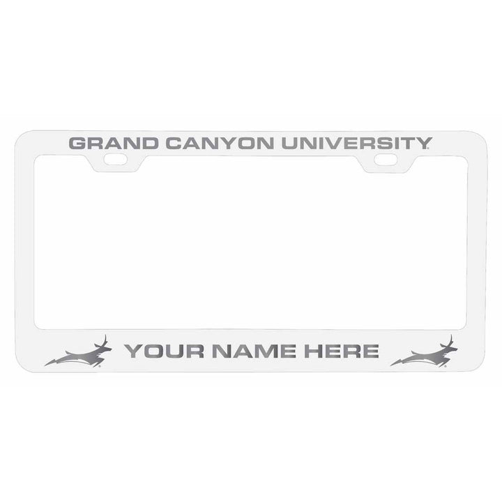 Customizable Grand Canyon University Lopes NCAA Laser-Engraved Metal License Plate Frame - Personalized Car Accessory Image 2